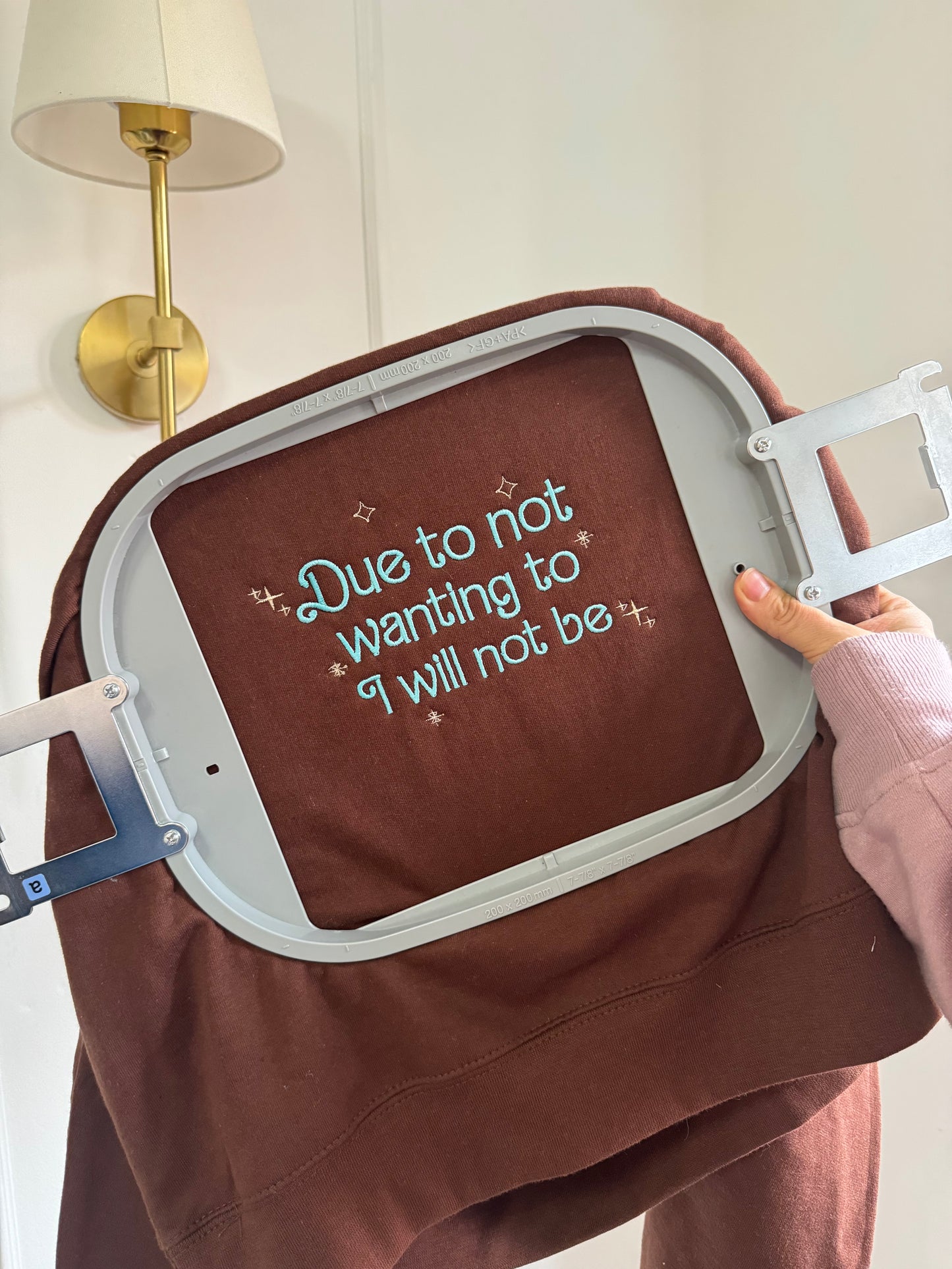 Due to not wanting to I will not be embroidered
