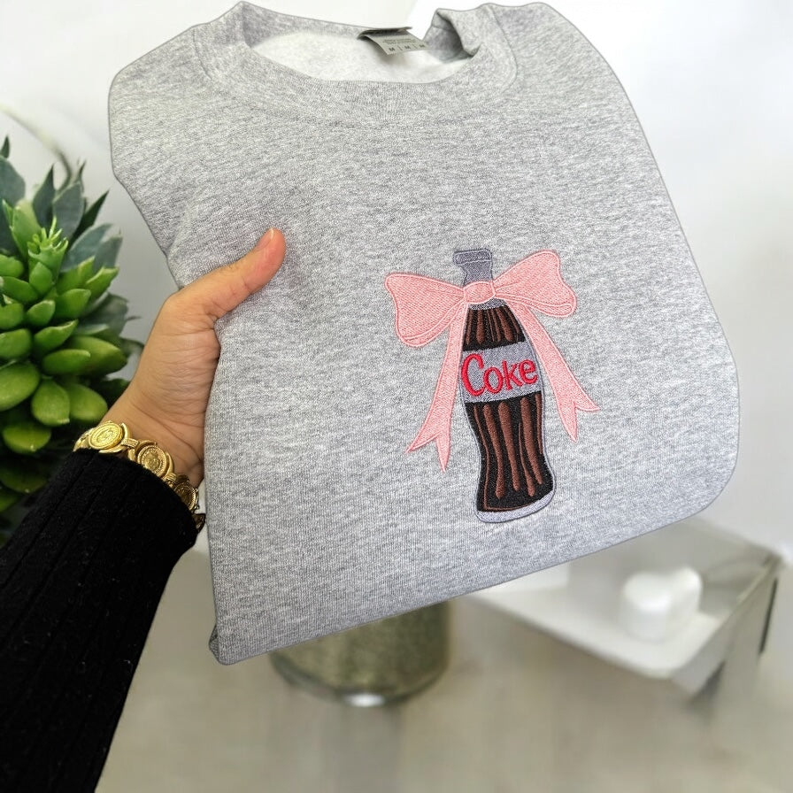 Coke coquette embroidered sweatshirt
