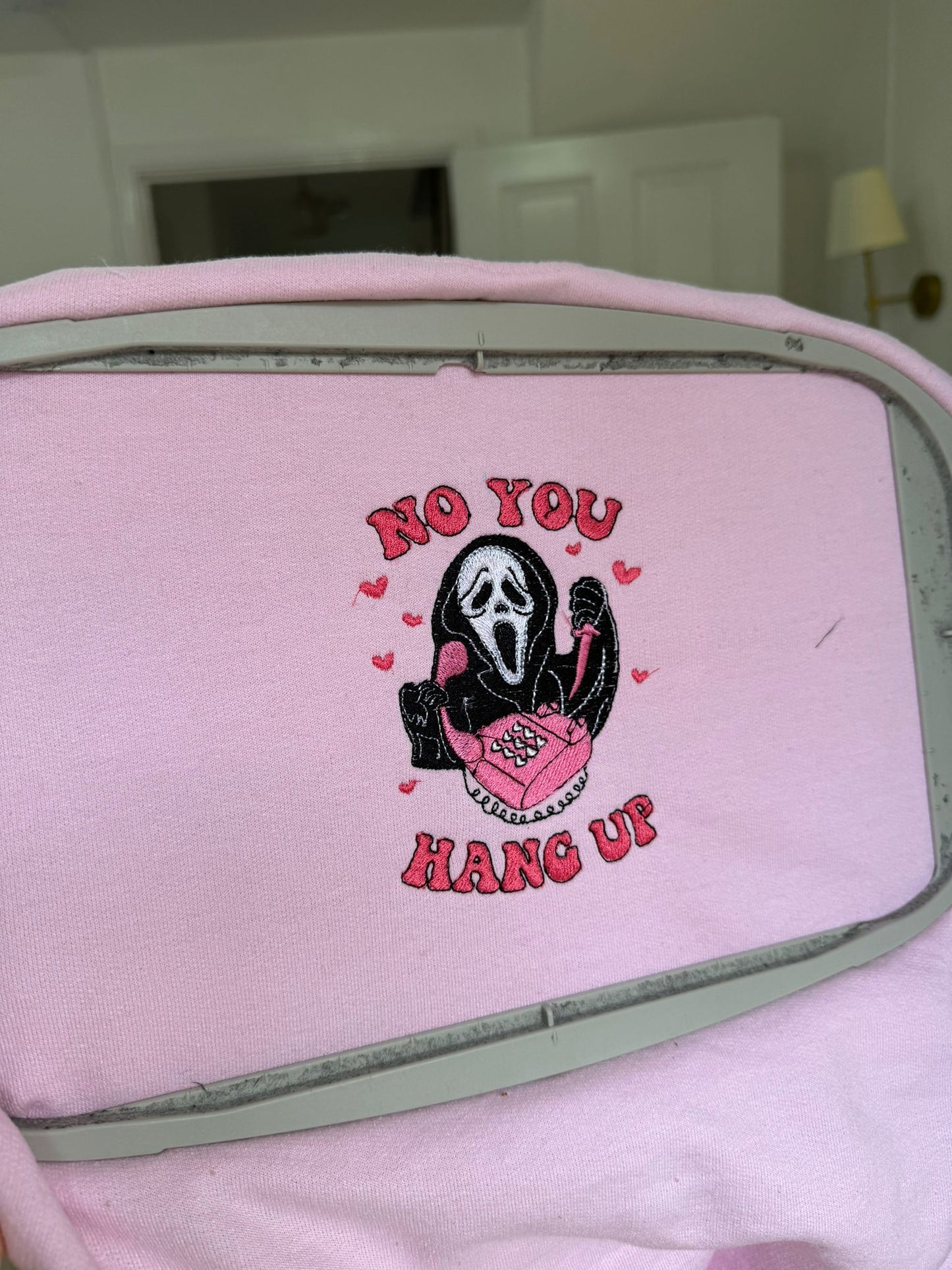 No you hang up embroidered Sweatshirt