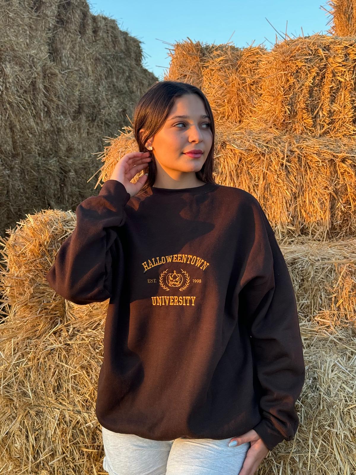 HALLOWEEN TOWN UNIVERSITY embroidered sweatshirt