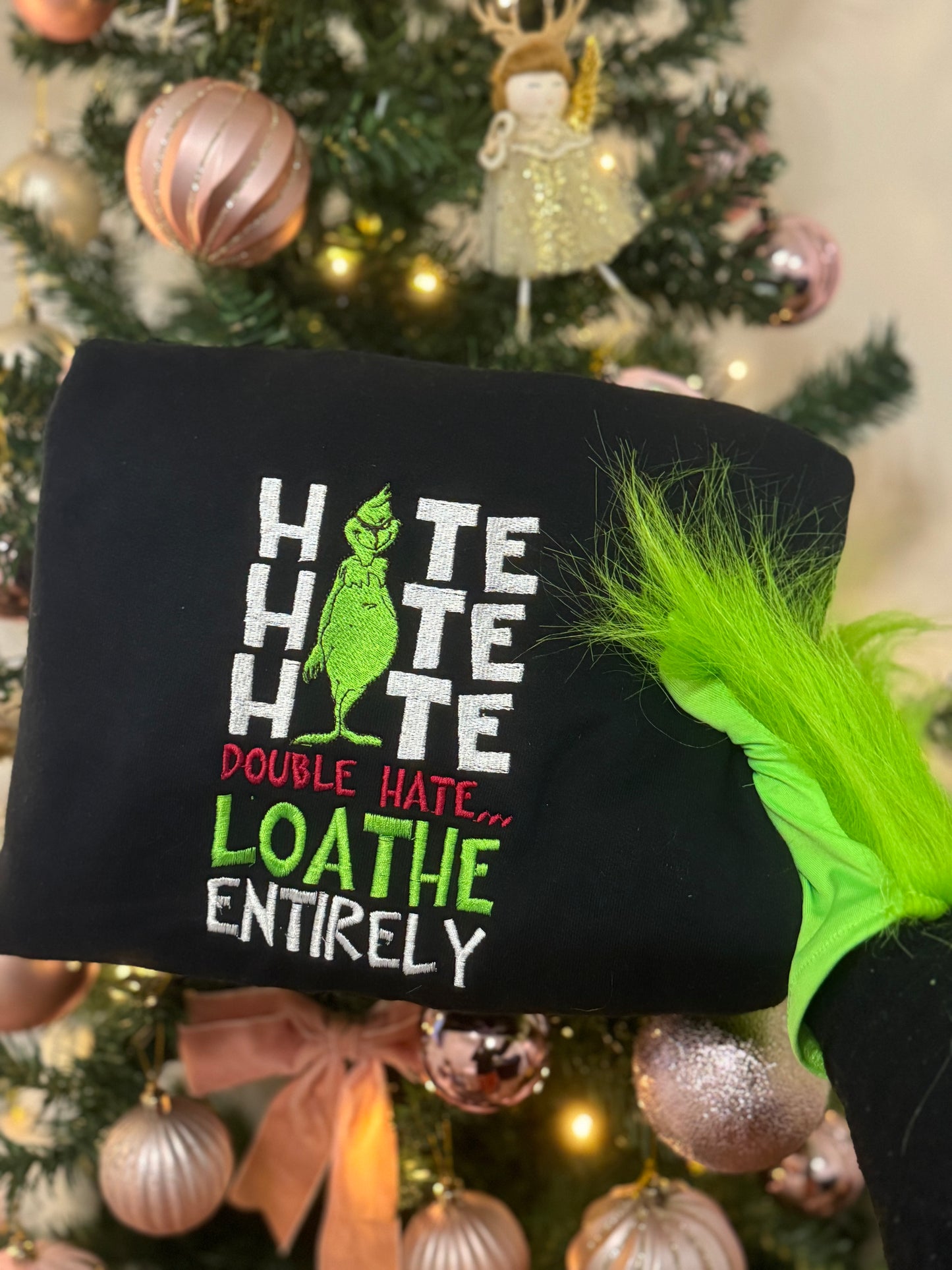 Hate Hate Grinchy Christmas sweatshirt