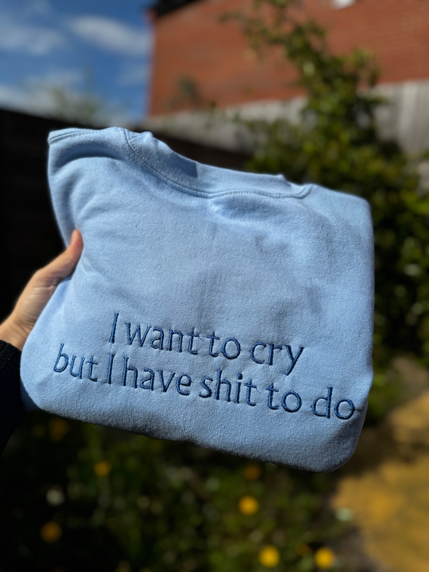 I want to cry but I have S**t to do sweatshirt