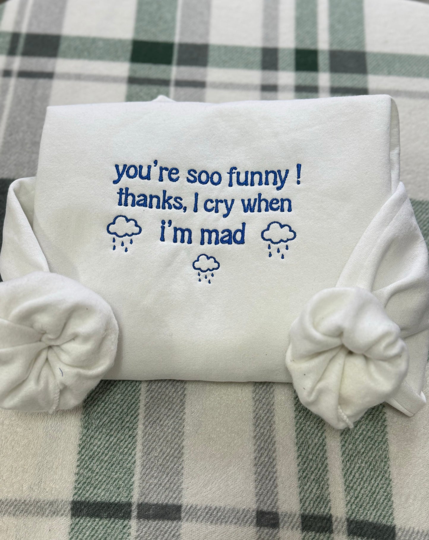 You’re so funny ! Thanks embroidered sweatshirt