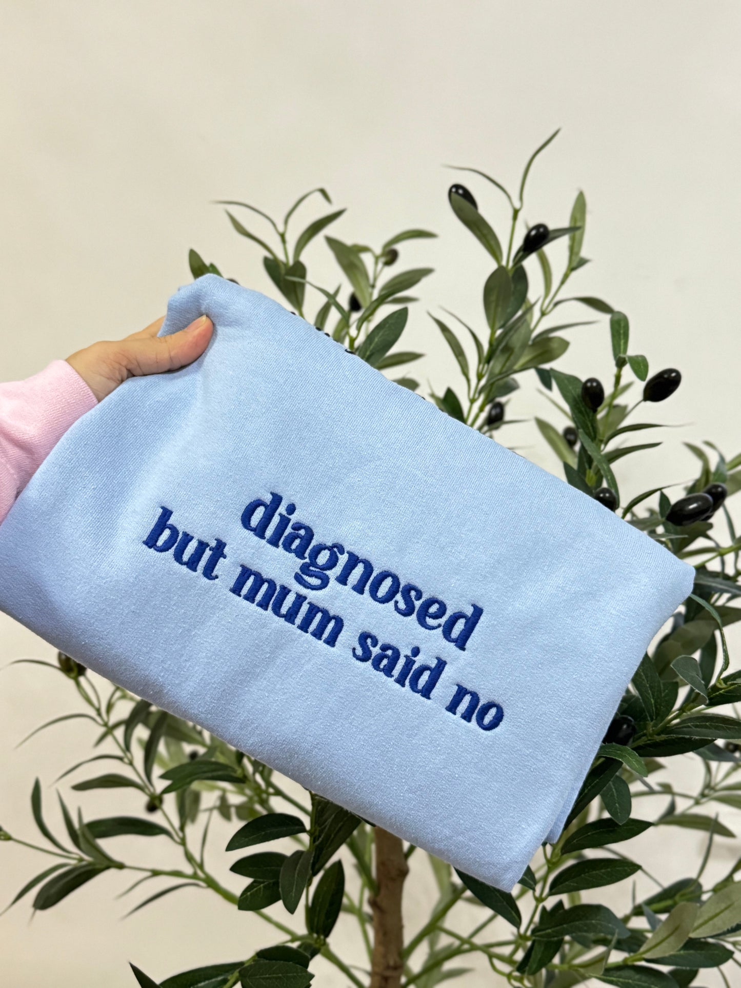 Diagnosed But Mum said no embroidered sweatshirt