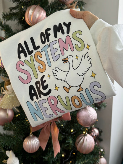 All my systems are nervous sweatshirt