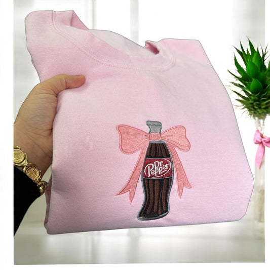 Dr Pepper coquette embroidered sweatshirt