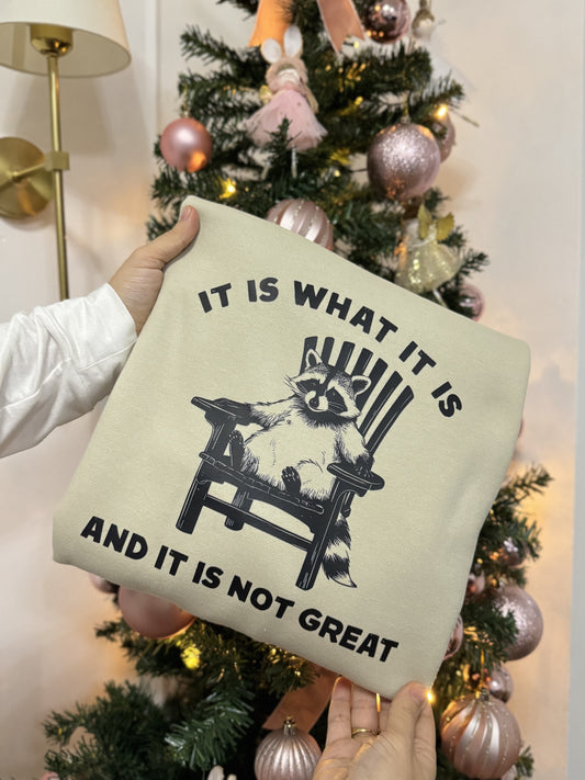 It is what it is and it is not great Printed Sweatshirt