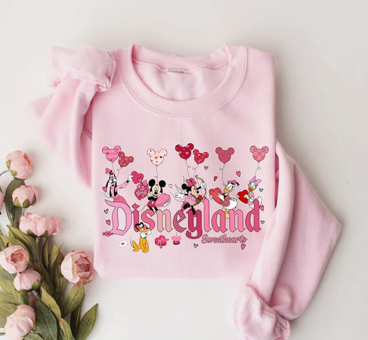 Disneyland Hearts Sweatshirt, Disneyland Valentines Sweater