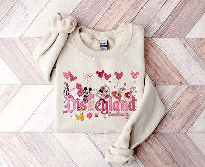 Disneyland Hearts Sweatshirt, Disneyland Valentines Sweater