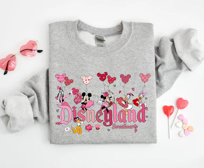 Disneyland Hearts Sweatshirt, Disneyland Valentines Sweater