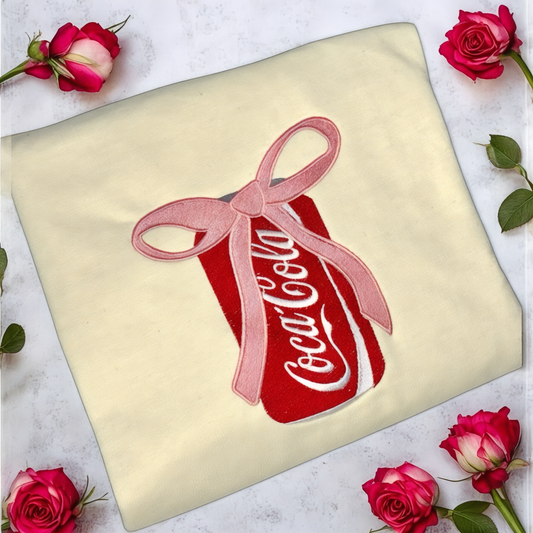 Coke coquette embroidered sweatshirt
