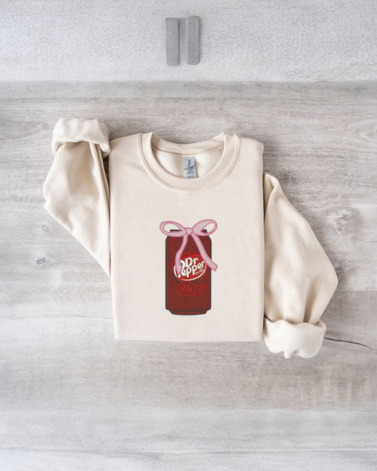 Dr Pepper coquette embroidered sweatshirt