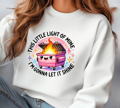 This little light of mine I’m gonna let it shine Printed Sweatshirt