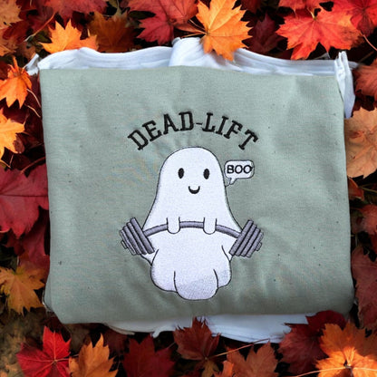 Dead Lift funny ghost halloween sweatshirt