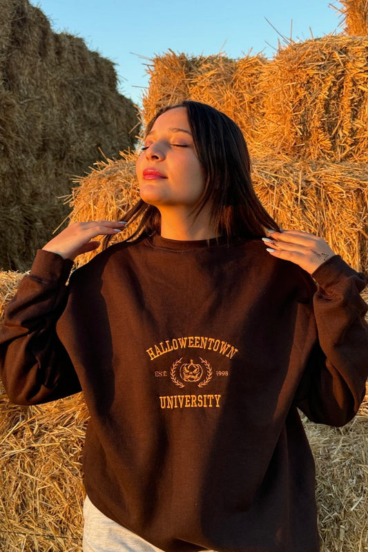 HALLOWEEN TOWN UNIVERSITY embroidered sweatshirt