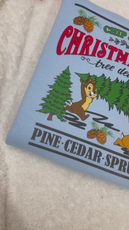 Chip and Dale’s Christmas trees sweatshirt